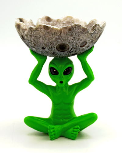 Alien Holding Moon Ashtray